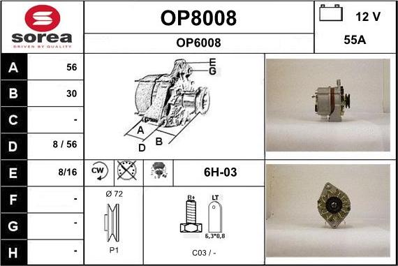 SNRA OP8008 - Alternatore autozon.pro