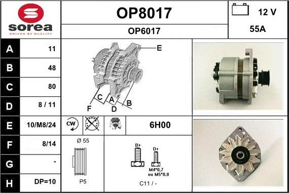 SNRA OP8017 - Alternatore autozon.pro