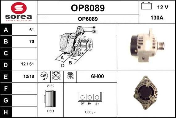 SNRA OP8089 - Alternatore autozon.pro