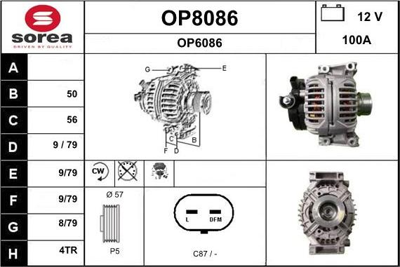 SNRA OP8086 - Alternatore autozon.pro