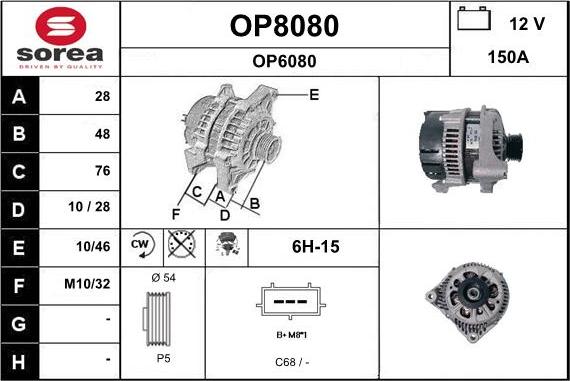 SNRA OP8080 - Alternatore autozon.pro