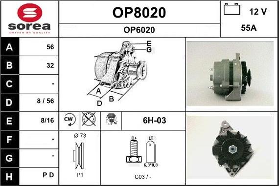 SNRA OP8020 - Alternatore autozon.pro