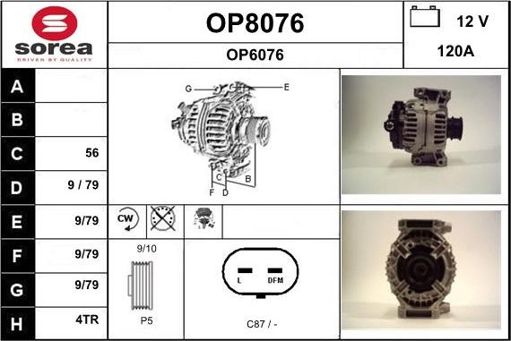 SNRA OP8076 - Alternatore autozon.pro