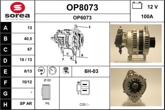 SNRA OP8073 - Alternatore autozon.pro