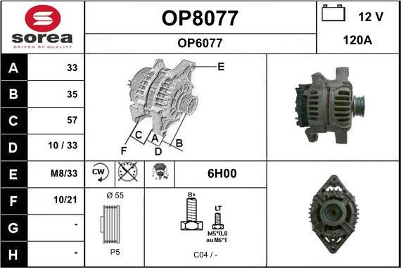 SNRA OP8077 - Alternatore autozon.pro