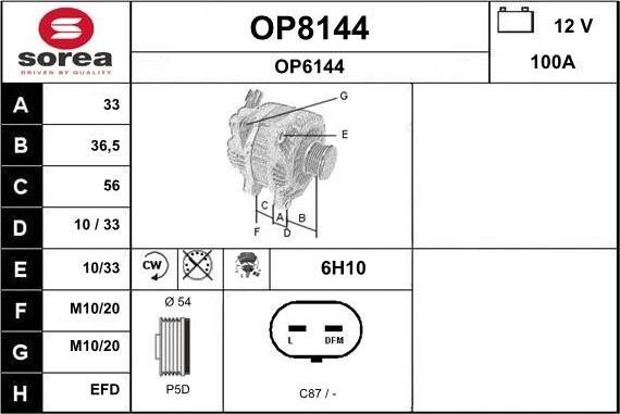 SNRA OP8144 - Alternatore autozon.pro