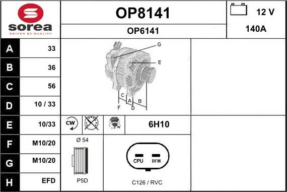 SNRA OP8141 - Alternatore autozon.pro