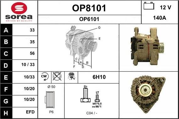 SNRA OP8101 - Alternatore autozon.pro