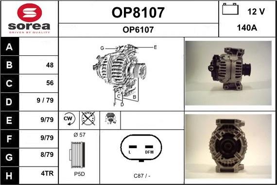 SNRA OP8107 - Alternatore autozon.pro