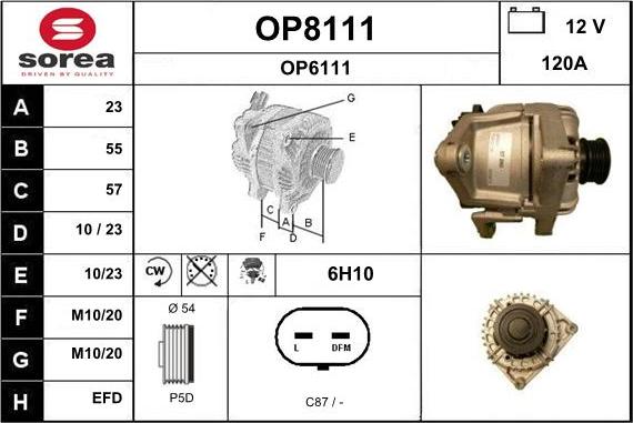 SNRA OP8111 - Alternatore autozon.pro