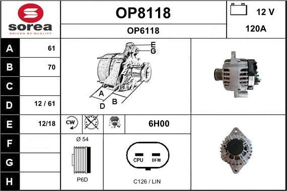 SNRA OP8118 - Alternatore autozon.pro