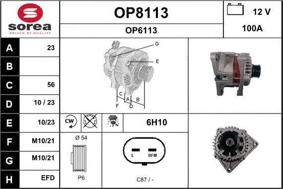 SNRA OP8113 - Alternatore autozon.pro