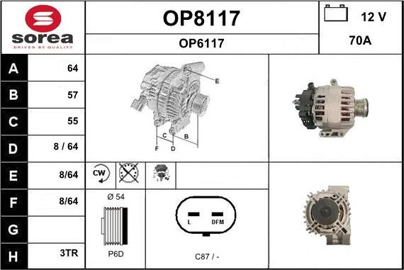 SNRA OP8117 - Alternatore autozon.pro