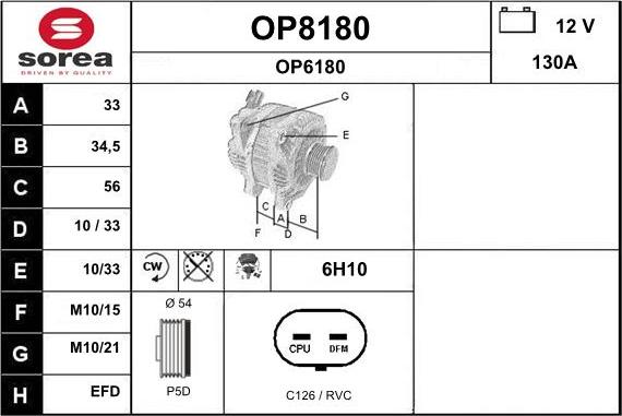 SNRA OP8180 - Alternatore autozon.pro