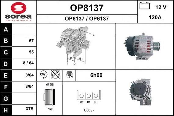 SNRA OP8137 - Alternatore autozon.pro