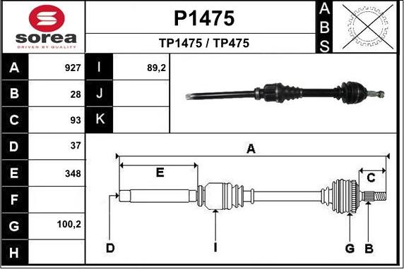 SNRA P1475 - Albero motore / Semiasse autozon.pro