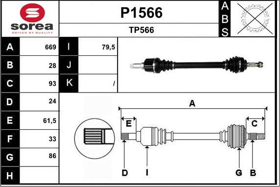 SNRA P1566 - Albero motore / Semiasse autozon.pro