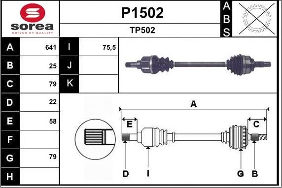 SNRA P1502 - Albero motore / Semiasse autozon.pro