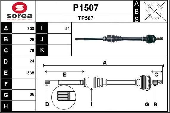 SNRA P1507 - Albero motore / Semiasse autozon.pro