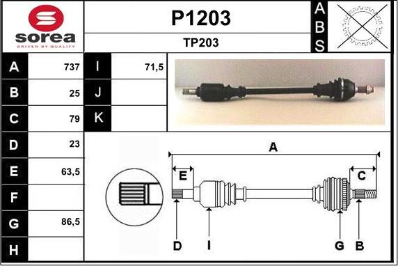 SNRA P1203 - Albero motore / Semiasse autozon.pro