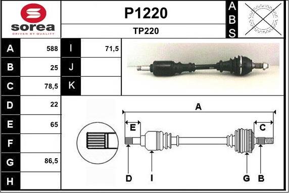 SNRA P1220 - Albero motore / Semiasse autozon.pro