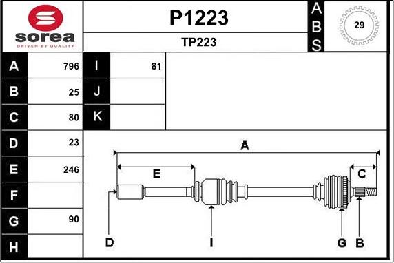 SNRA P1223 - Albero motore / Semiasse autozon.pro