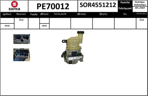 SNRA PE70012 - Pompa idraulica, Sterzo autozon.pro