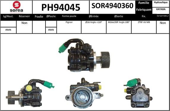 SNRA PH94045 - Pompa idraulica, Sterzo autozon.pro