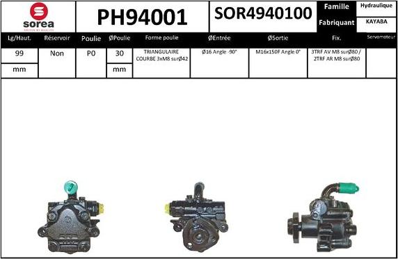 SNRA PH94001 - Pompa idraulica, Sterzo autozon.pro