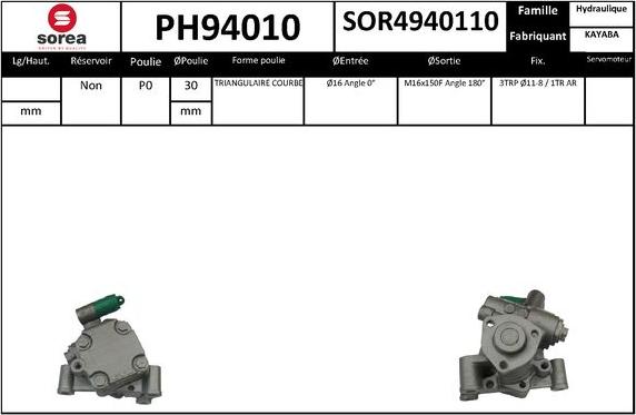 SNRA PH94010 - Pompa idraulica, Sterzo autozon.pro