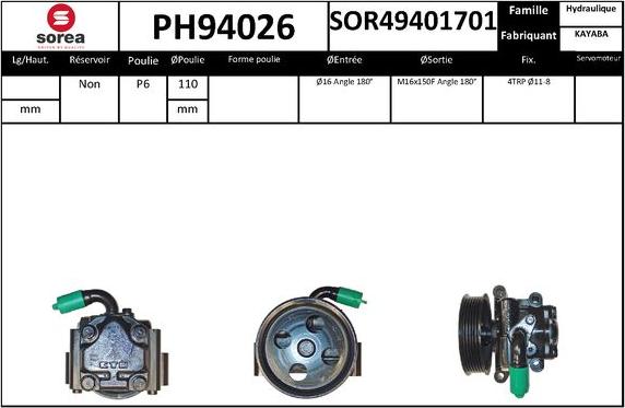 SNRA PH94026 - Pompa idraulica, Sterzo autozon.pro