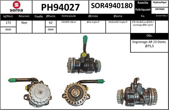 SNRA PH94027 - Pompa idraulica, Sterzo autozon.pro