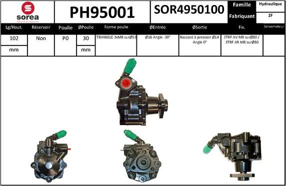 SNRA PH95001 - Pompa idraulica, Sterzo autozon.pro