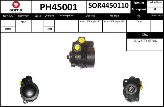 SNRA PH45001 - Pompa idraulica, Sterzo autozon.pro