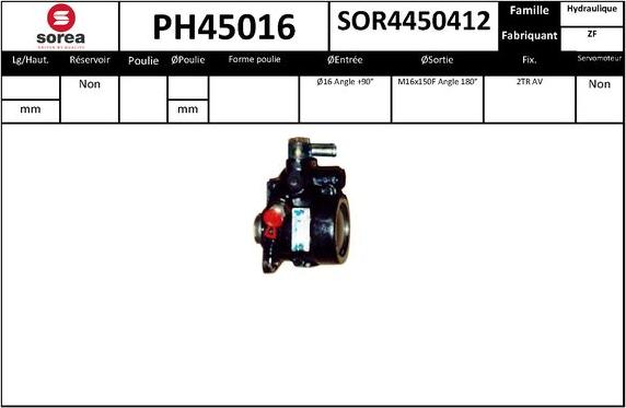 SNRA PH45016 - Pompa idraulica, Sterzo autozon.pro