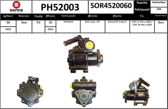 SNRA PH52003 - Pompa idraulica, Sterzo autozon.pro