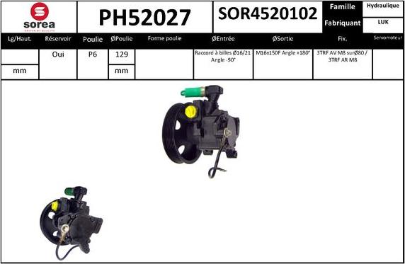 SNRA PH52027 - Pompa idraulica, Sterzo autozon.pro