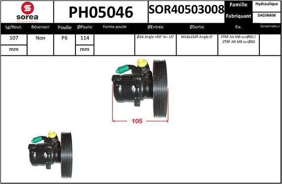 SNRA PH05046 - Pompa idraulica, Sterzo autozon.pro