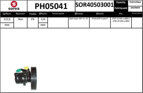 SNRA PH05041 - Pompa idraulica, Sterzo autozon.pro