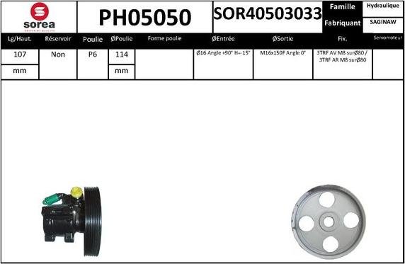 SNRA PH05050 - Pompa idraulica, Sterzo autozon.pro