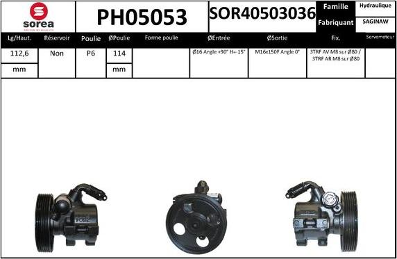 SNRA PH05053 - Pompa idraulica, Sterzo autozon.pro