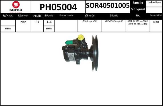 SNRA PH05004 - Pompa idraulica, Sterzo autozon.pro