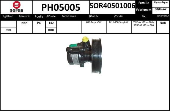 SNRA PH05005 - Pompa idraulica, Sterzo autozon.pro