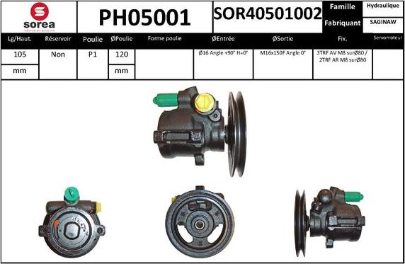 SNRA PH05001 - Pompa idraulica, Sterzo autozon.pro