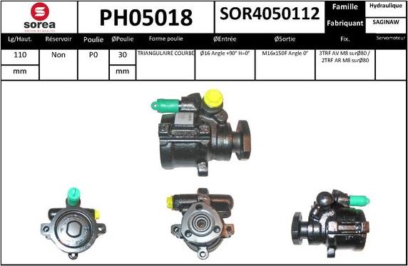 SNRA PH05018 - Pompa idraulica, Sterzo autozon.pro