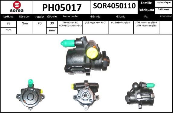 SNRA PH05017 - Pompa idraulica, Sterzo autozon.pro