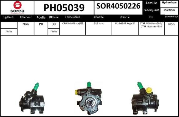 SNRA PH05039 - Pompa idraulica, Sterzo autozon.pro