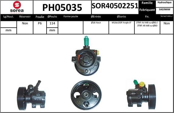 SNRA PH05035 - Pompa idraulica, Sterzo autozon.pro