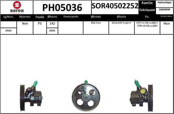 SNRA PH05036 - Pompa idraulica, Sterzo autozon.pro