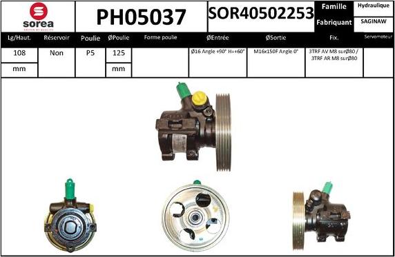 SNRA PH05037 - Pompa idraulica, Sterzo autozon.pro